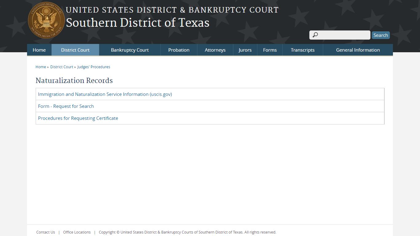 Naturalization Records | Southern District of Texas - United States Courts